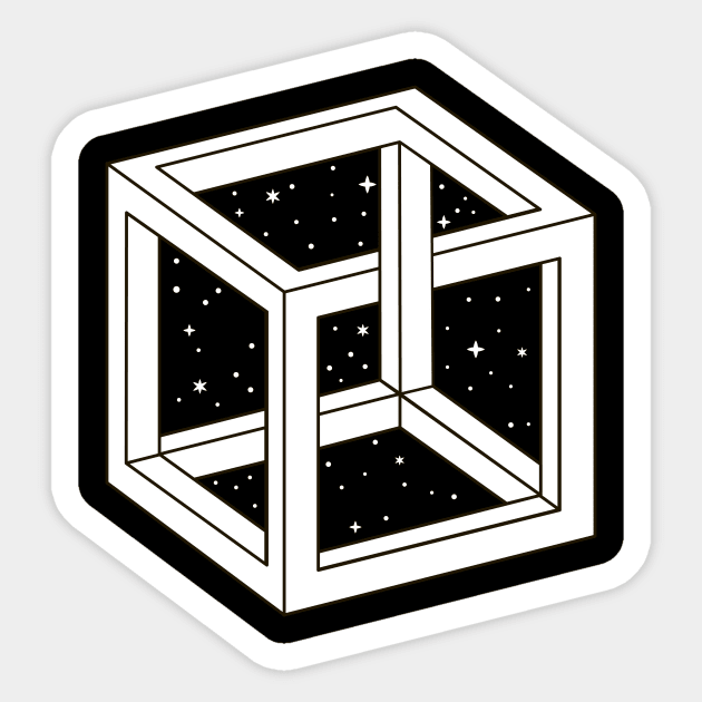 White Cube with Stars Sticker by Chase